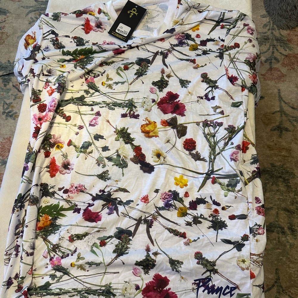 Prince White Floral T-Shirt